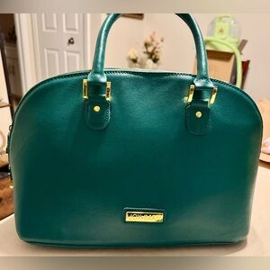 Joy & Iman Dome Satchel with Gold Hardware